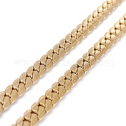 Collane a catena con cordolo in acciaio inossidabile 304 con placcatura sotto vuoto in PVD&nbsp;NJEW-I248-08G