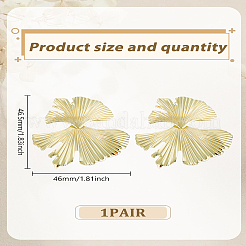 1 пара серег-гвоздиков из сплава&nbsp;EJEW-LP0007-105G