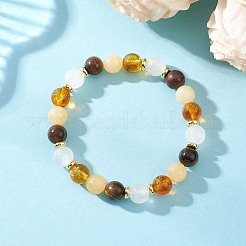 Браслеты из натуральных и синтетических смешанных драгоценных камней&nbsp;BJEW-JB12631-06