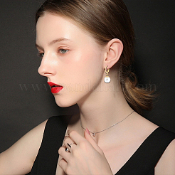 40 шт. 2-х цветная фурнитура для сережек из нержавеющей стали 304&nbsp;STAS-UN0046-30