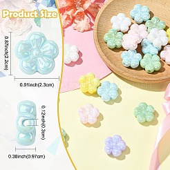 20шт УФ-покрытие непрозрачные акриловые бусины&nbsp;PACR-YW0001-46