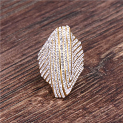 Женские кольца из нержавеющей стали 316L с микропаве из прозрачных кубических цирконий&nbsp;FS-WG06BF3-01