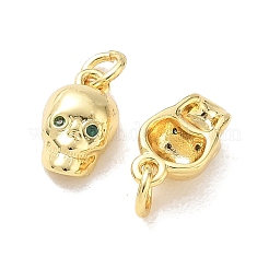 Breloques en laiton avec zircone cubique de micro pave&nbsp;KK-E797-01D-G