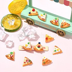 30 cabochon à pizza en résine opaque&nbsp;RESI-CJ0005-41