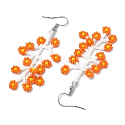 Серьги с подвесками из семян ручной работы&nbsp;EJEW-MZ00229-03