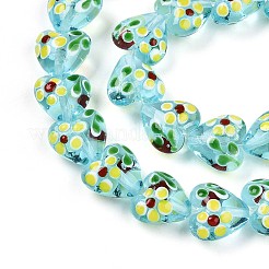 Handgemachte Murano Glas Perlen Stränge&nbsp;LAMP-N028-02E