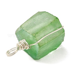 Подвески из гальванизированных самородков натурального кварца&nbsp;PALLOY-JF02931