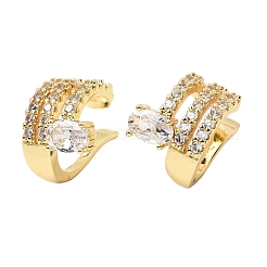 Orecchini da donna con polsino in ottone con micro pavé di zirconi cubici&nbsp;CU-CBAE7DF-18G