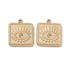 Pendentifs en acier inoxydable 304 avec placage ionique (IP) et montures en strass&nbsp;STAS-G301-02G