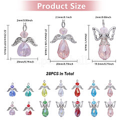 Подвески из гальванического стекла 28шт.&nbsp;FIND-CA0007-83