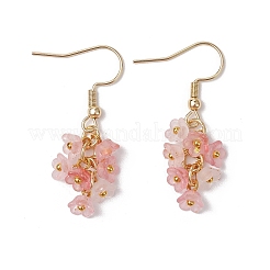 Серьги с подвесками из акрилового цветка&nbsp;EJEW-JE06395