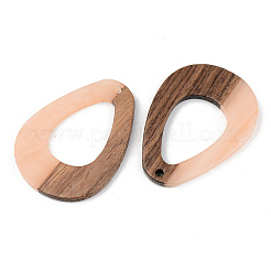 Pendentifs en résine opaque et bois de noyer&nbsp;RESI-S389-026A-C02