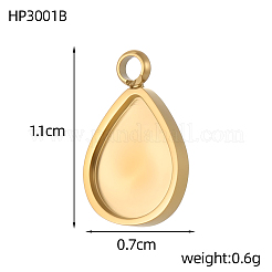 Оправы для подвесок из нержавеющей стали 304 в виде кабошонов&nbsp;STAS-OY008-79G