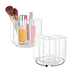 Transparenter drehbarer quadratischer Stifthalter aus Acryl&nbsp;AJEW-WH0766-81