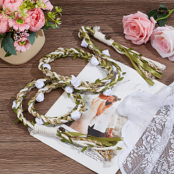 Macramè poliestere cordone polso corsage per matrimonio&nbsp;HJEW-OC00333