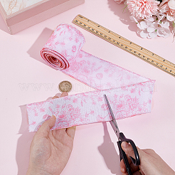 Полиэстер атласные ленты&nbsp;SRIB-WH0001-06C