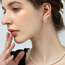 8 paire de boucles d'oreilles à clip en laiton pour femmes et hommes&nbsp;KK-SC0008-15B
