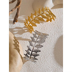 Brazaletes anchos abiertos con forma de hoja de acero inoxidable 304 para mujer&nbsp;HP3223
