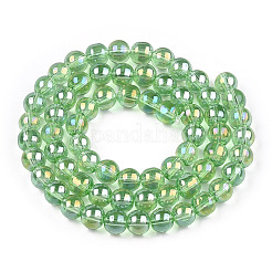 Гальванизируйте прозрачное стекло бисер нитей&nbsp;GLAA-T032-T4mm-AB15