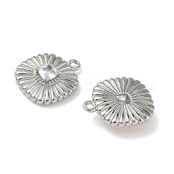 Подвески из латуни с микропаве из кубических цирконий с рифленой отделкой&nbsp;KK-A280-04B-P