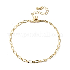 Латунный цепной браслет для женщин&nbsp;BJEW-A065-02G