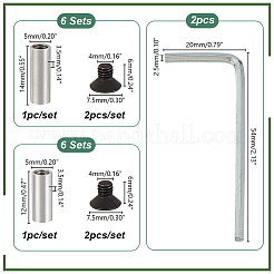 12 комплект из 2-х видов винтов из легированной стали и винтовых насосов для кобуры и ножен для ножа&nbsp;FIND-GA0004-41