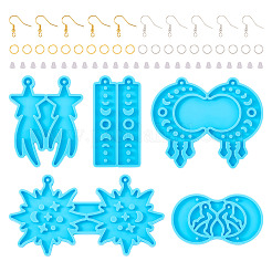 5 шт. 5 силиконовые Молды для подвески в виде фаз Луны и звезд&nbsp;DIY-TA0004-98