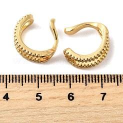 Латунные серьги-манжеты из прозрачного кубического циркония&nbsp;EJEW-K309-12G