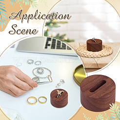 Деревянные одинарные кольцевые стенды&nbsp;RDIS-WH0031-01A