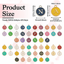 52шт 2 стиля подвески из сплава с эмалью&nbsp;ENAM-TA0003-15