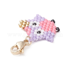 Decorazione con pendenti di perline con motivo a telaio fatto a mano&nbsp;HJEW-MZ00016-06