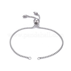 Anlaufbeständiges Schiebearmband/Bolo-Armbänder aus 304 Edelstahl&nbsp;MAK-L024-01P