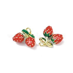 Messing Emaille-Anhänger&nbsp;X-KK-H072-18G-14