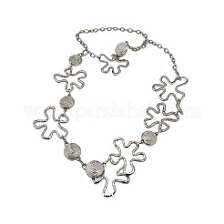Ceintures de taille en alliage à maillons floraux creux pour femmes&nbsp;WG46E28-02