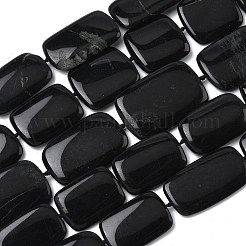 Натуральный черный камень бисер нитей&nbsp;G-L650-C01-01