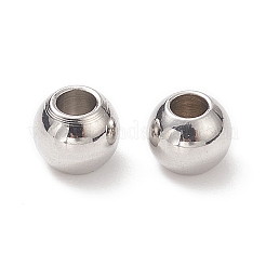 Perles d'espacement rondes en acier inoxydable 304 résistant au ternissement&nbsp;STAS-N020-18D