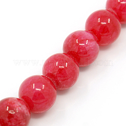 Chapelets de perles en jade naturelle teinte&nbsp;G-D434-4mm-08-1