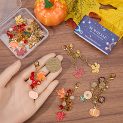 8 шт. 4 стиля подвесные украшения из сплава и акрила на День благодарения&nbsp;HJEW-SC0001-75
