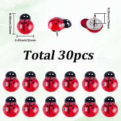 30 шт. пластиковые кнопки для рисования божьих коровок&nbsp;AJEW-SC00067