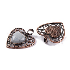 Подвески в виде сердца любви из натурального лабрадорита персика&nbsp;G-G158-01-12