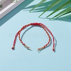 Fabrication de bracelet en cordon tressé en nylon réglable&nbsp;AJEW-JB00891-02