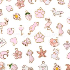 40шт 20 стиля подвески из сплава с эмалью&nbsp;ENAM-FS0003-33