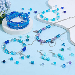 24 Farbe Imitationsperle & Crackle & transparente & undurchsichtige Glasperlen&nbsp;GLAA-PH0002-89B