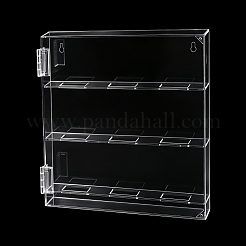 Caja de almacenamiento de pared de acrílico transparente de 3 nivel&nbsp;AJEW-WH0709-627