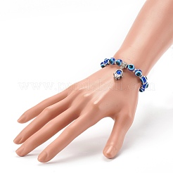 Pulseras elásticas con dijes de acero inoxidable 304&nbsp;BJEW-JB06205