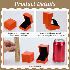 Коробки для хранения бумажных брошей/значков&nbsp;CON-WH0107-41D