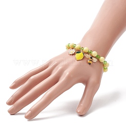 Эластичный браслет из акриловых бусин&nbsp;BJEW-JB08770