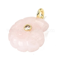 Colgantes tallados de cuarzo rosa natural&nbsp;X-G-C282-01K