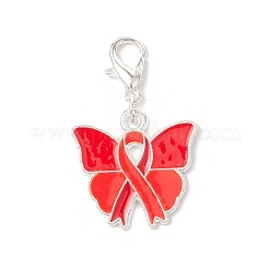 7 шт. 7 стиля осведомительная лента тема сплав эмаль подвеска украшения&nbsp;HJEW-JM03383