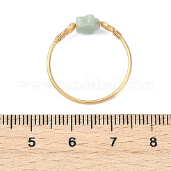 Natürliche Edelsteinperlen Fingerringe&nbsp;RJEW-JR01041